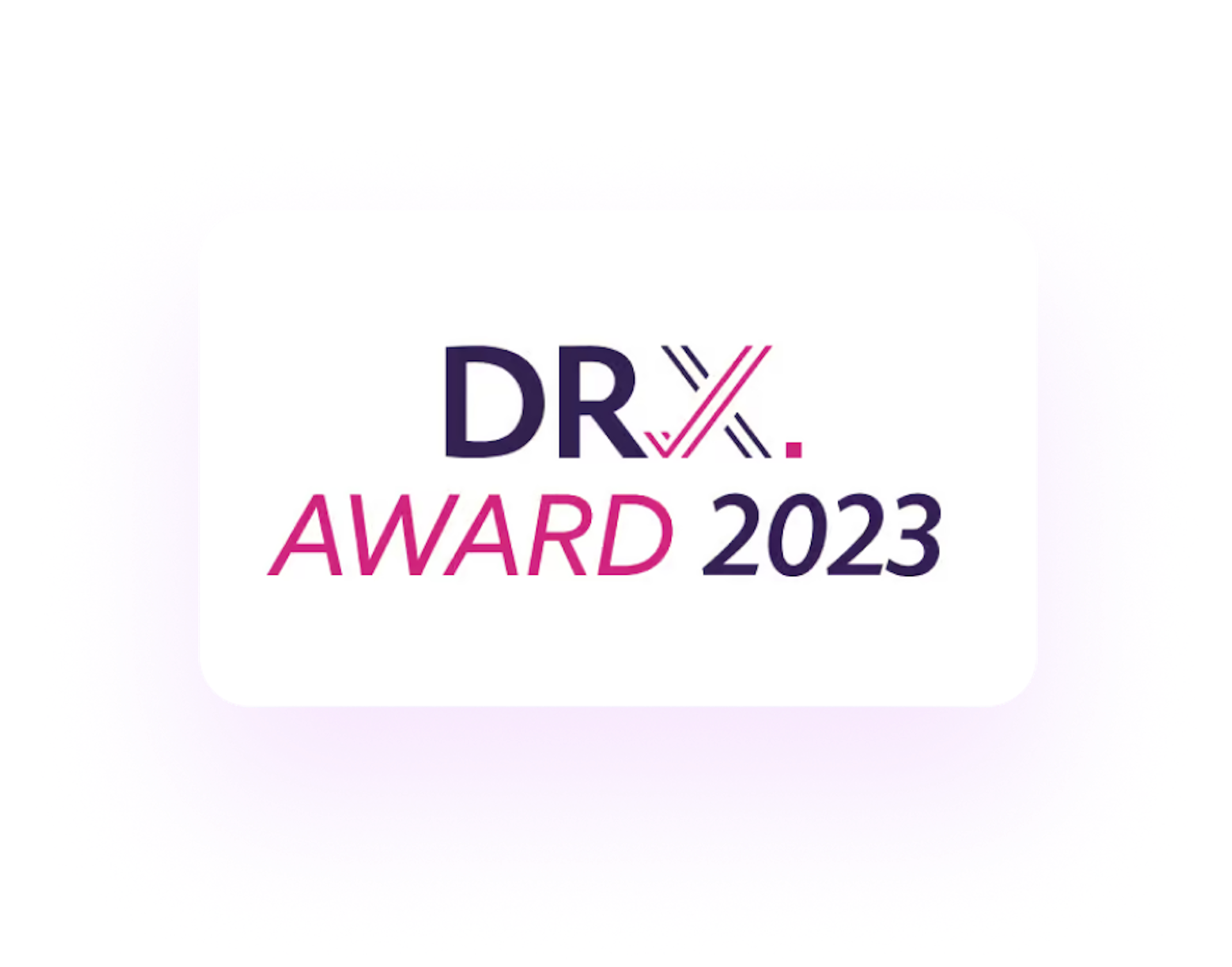 The badge for the DRX award of 2023
